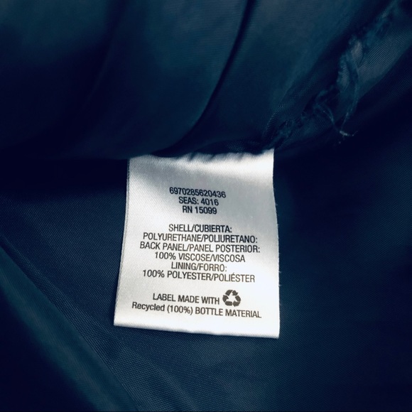 Metaphor Navy Faux Leather Jacket - Size Medium - Picture 5 of 8